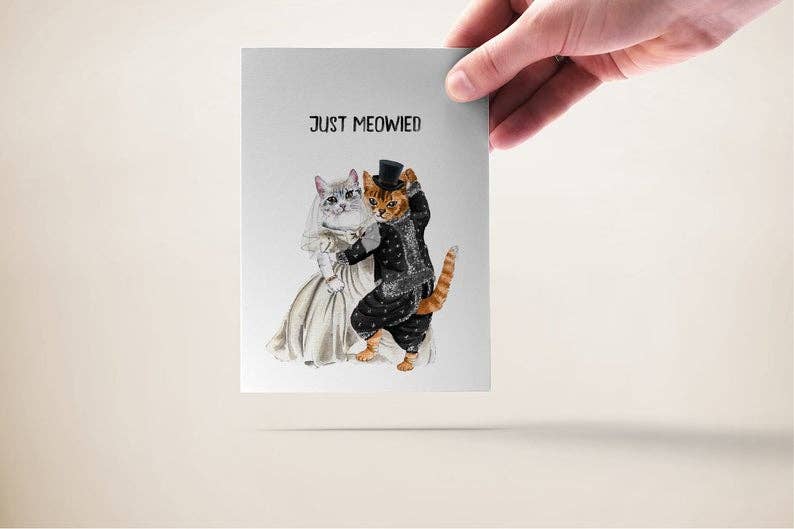 Cat Wedding Dance - Funny Wedding Card - The Regal Find