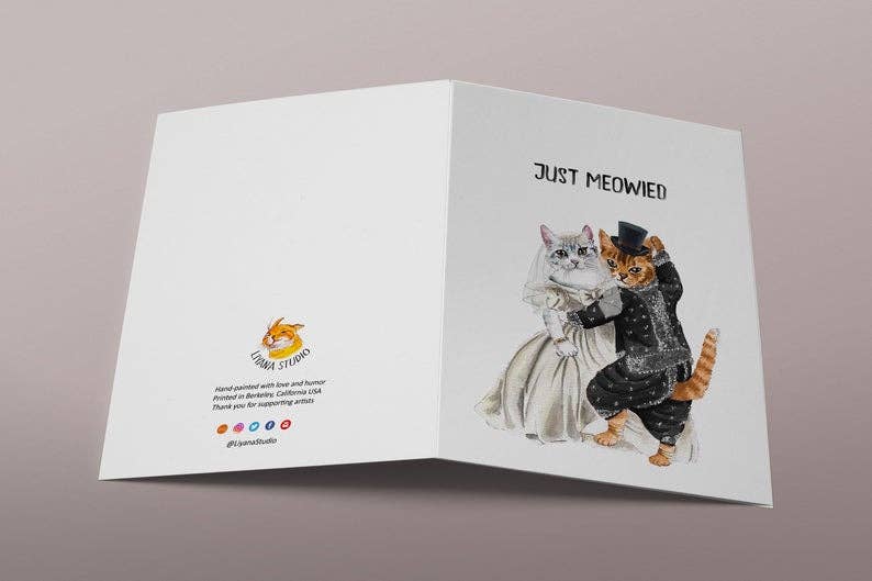 Cat Wedding Dance - Funny Wedding Card - The Regal Find