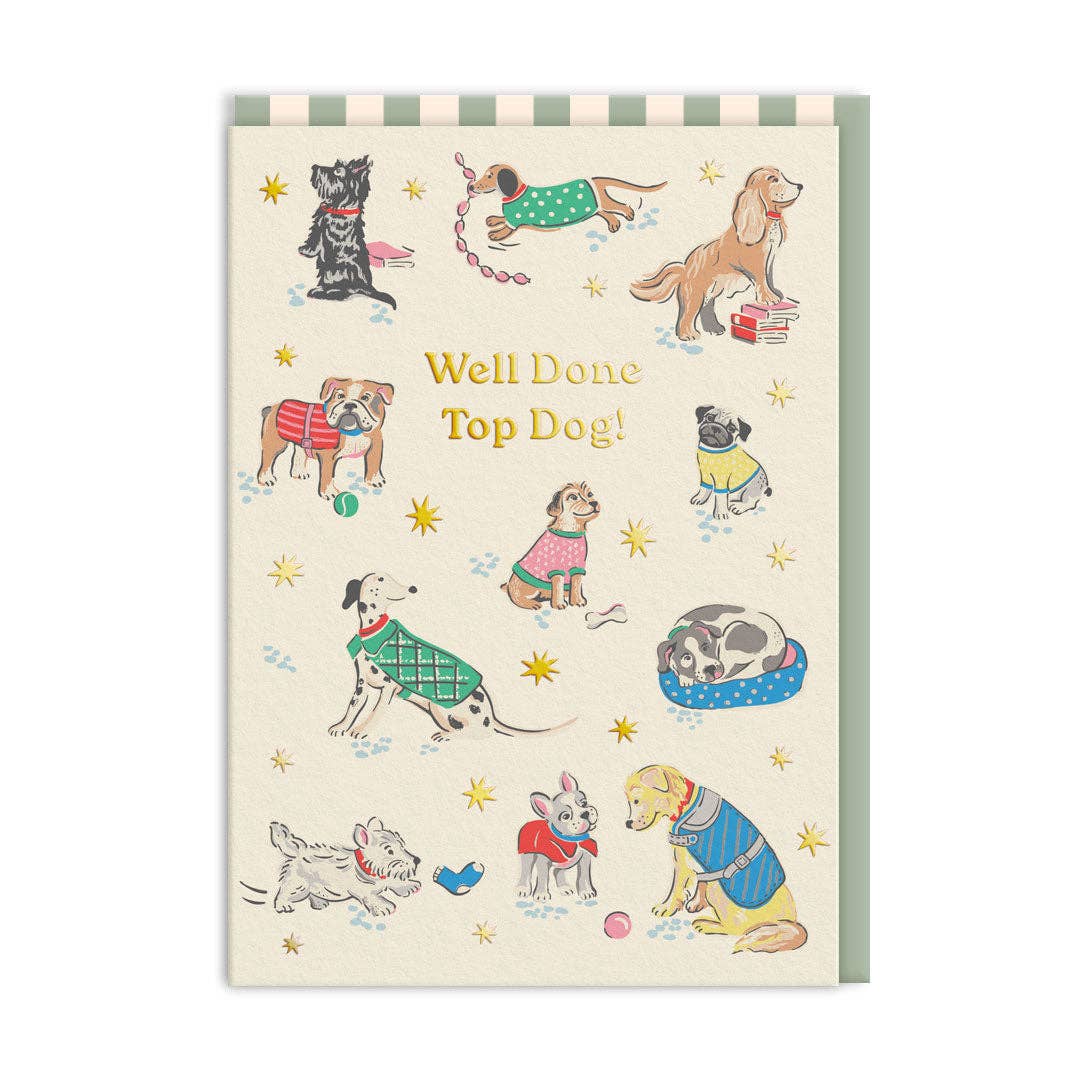 Cath Kidston Top Dog Congratulations Card (11531) - The Regal Find