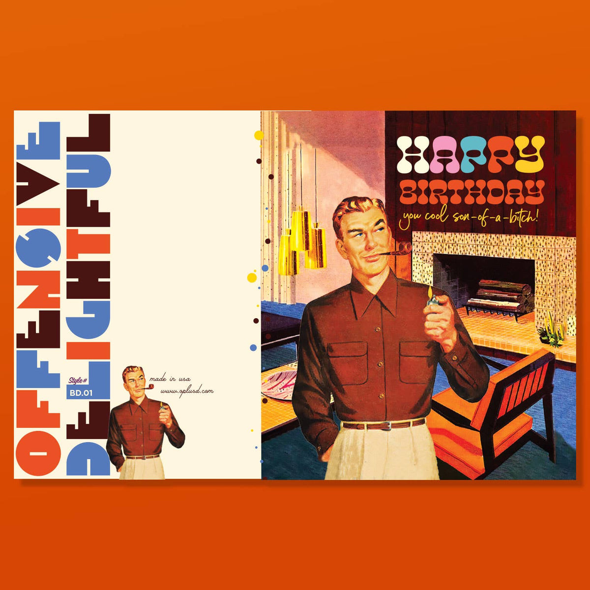 MIDCENTURY SOB BIRTHDAY card
