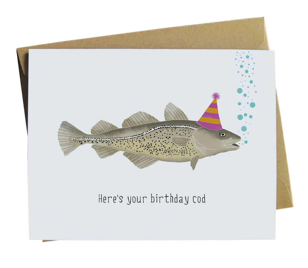 Cod Birthday Greeting Card - The Regal Find