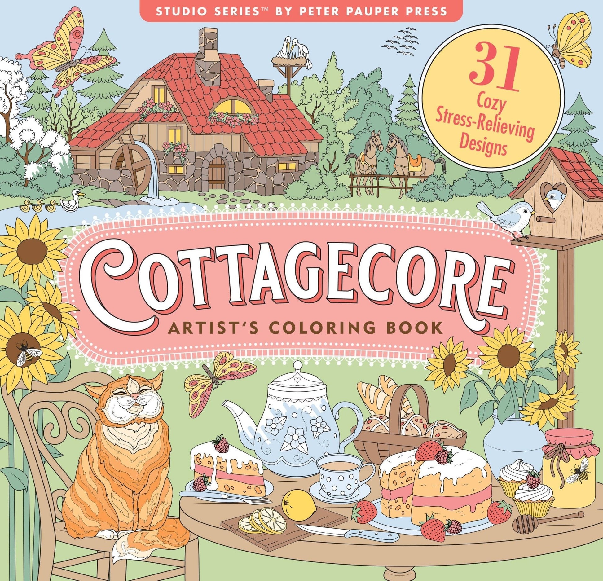 Cottagecore Adult Coloring Book - The Regal Find