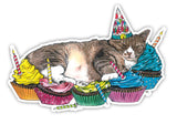 Cupcake Catnap vinyl sticker - The Regal Find