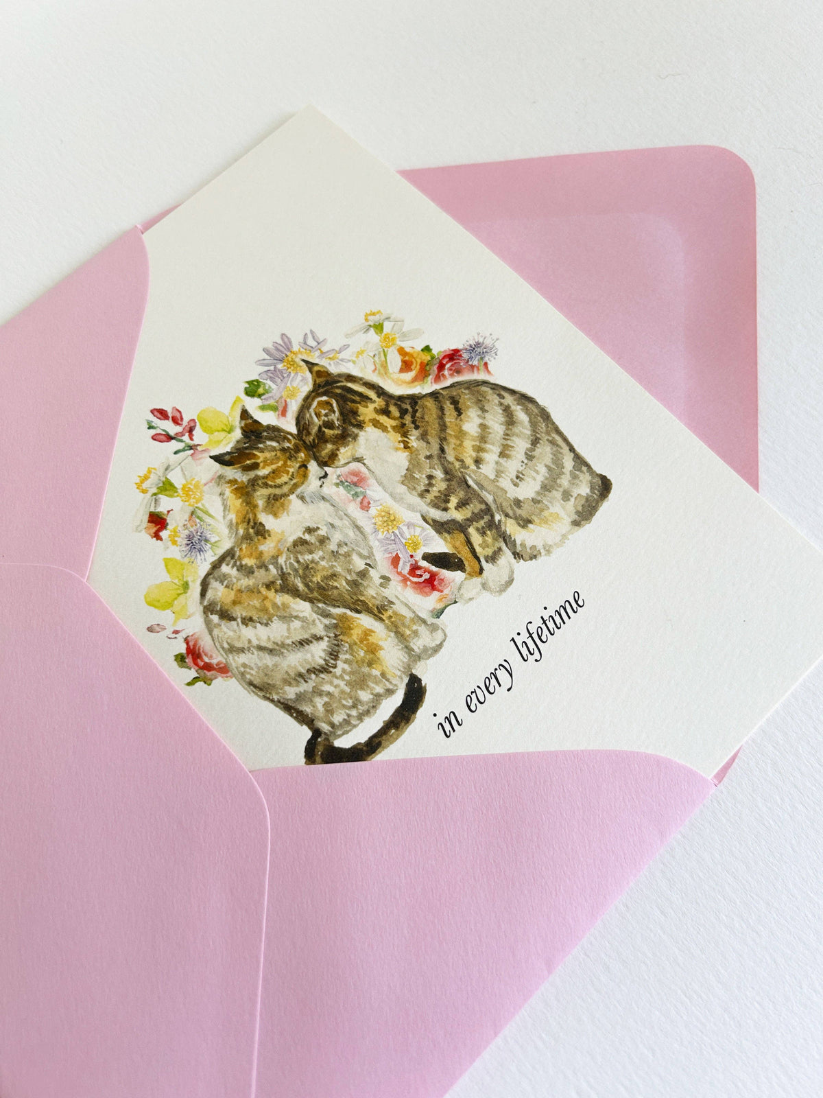 "In Every Lifetime" Cat Romantic Greeting Card