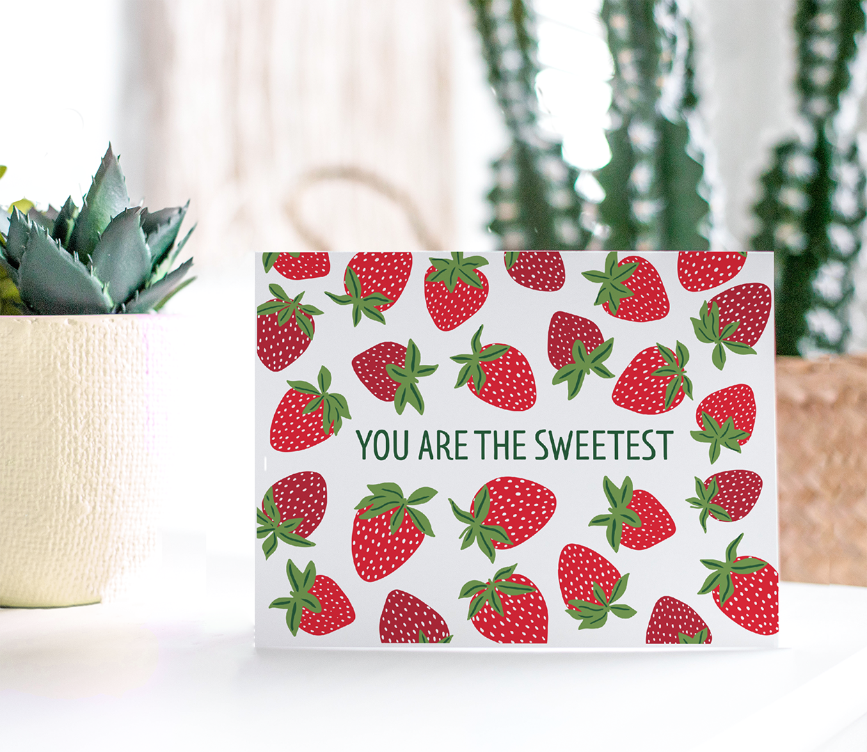 Sweetest Strawberry Love & Thank You Card
