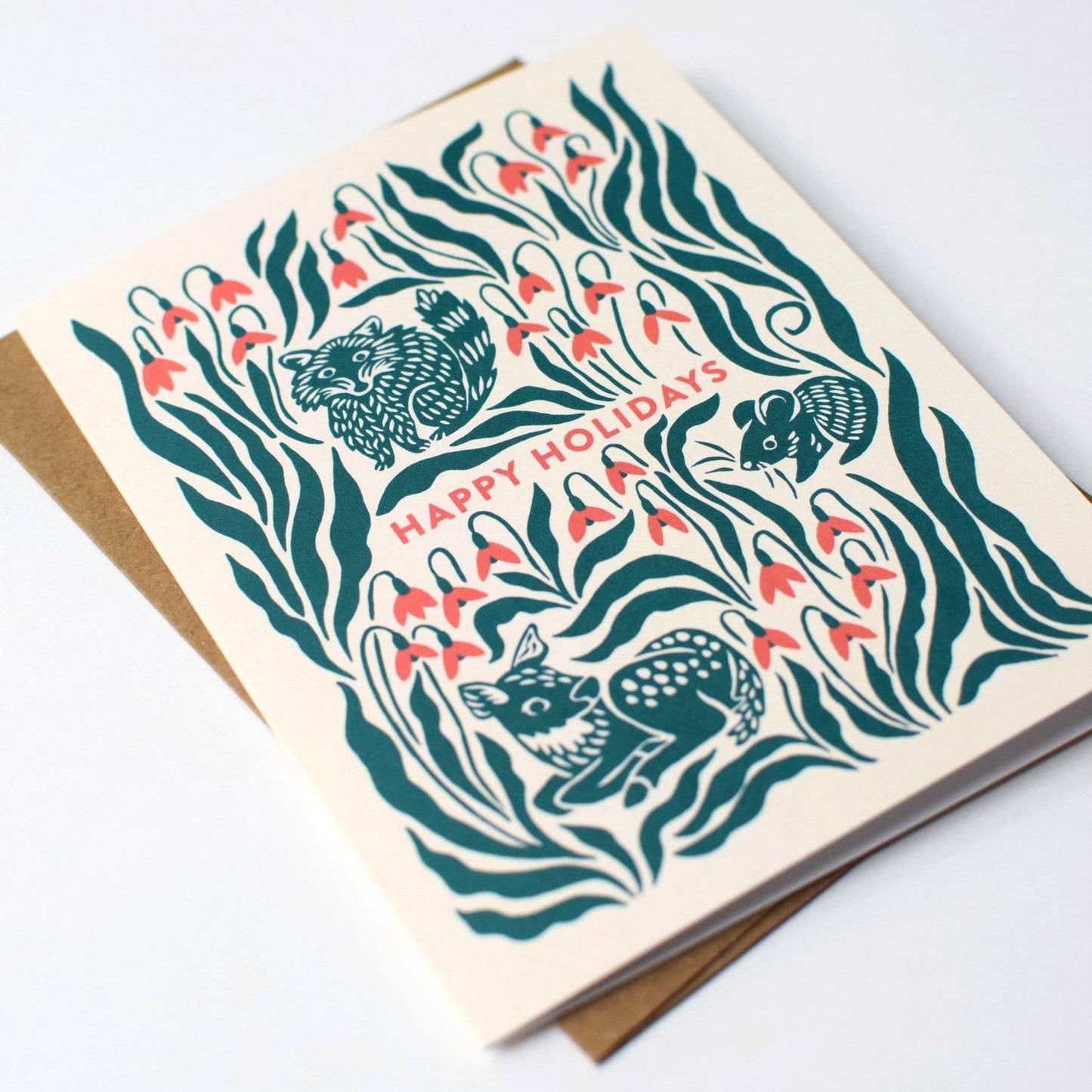 Woodland Animal Christmas Card Set: Original Art, Set of 8