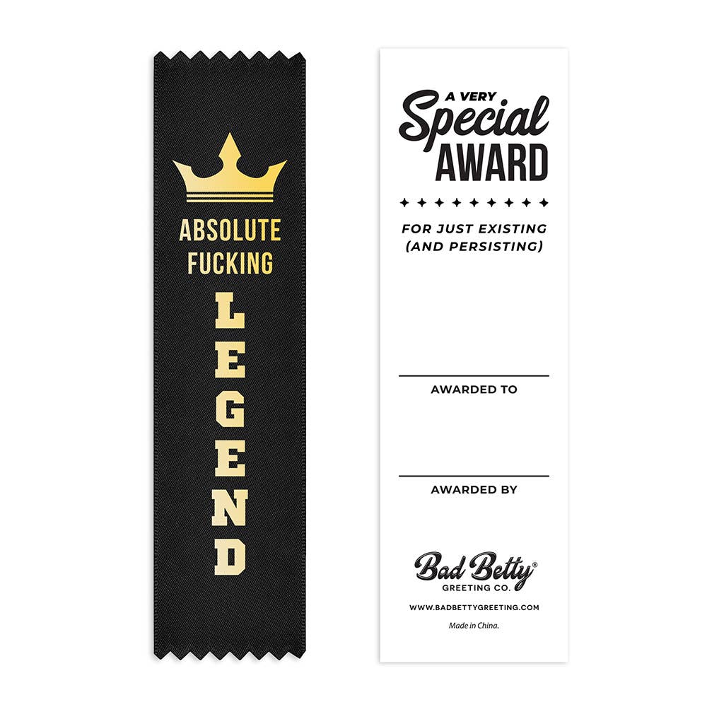Absolute Fucking Legend - Award Ribbon Gift