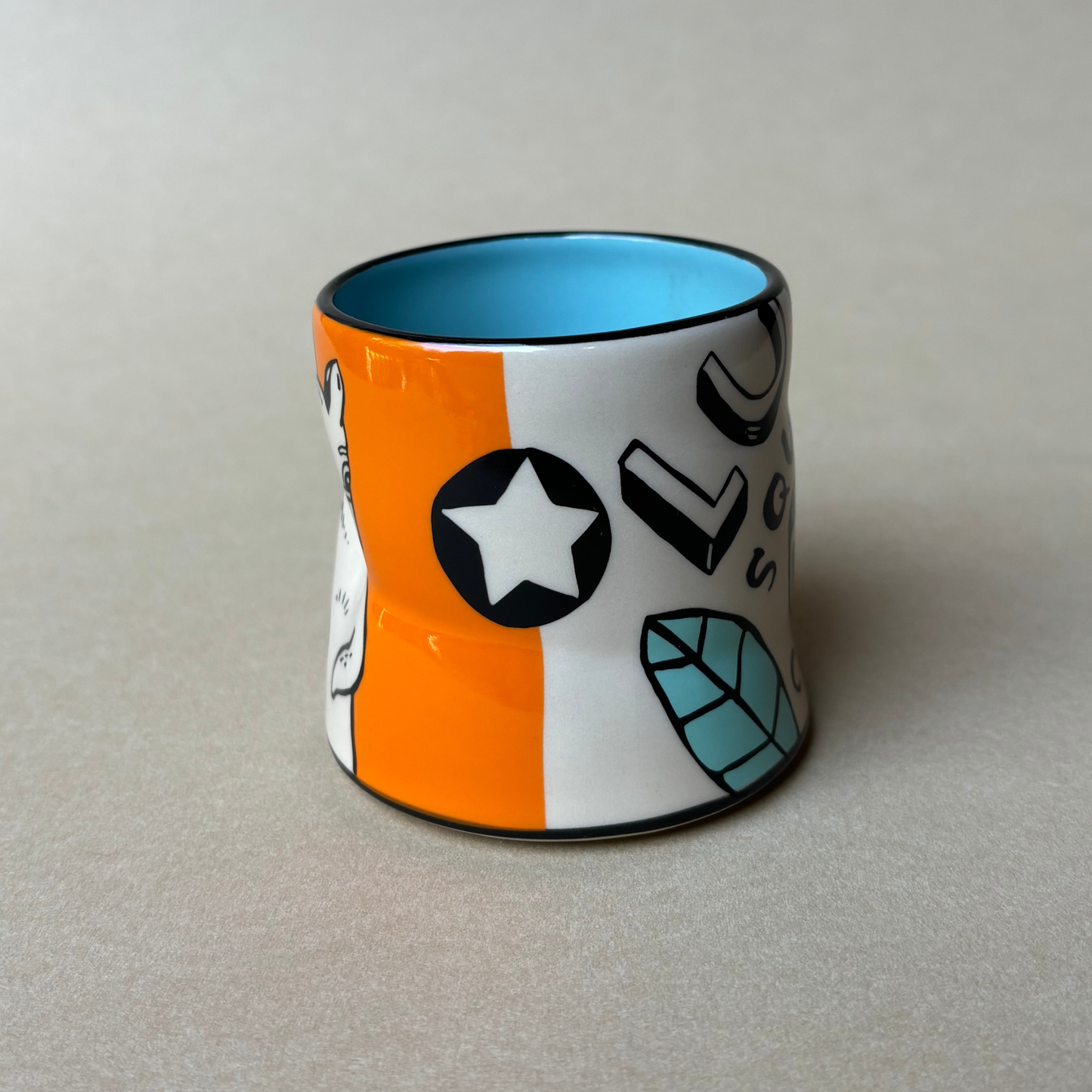Lucky Squirrel Cup - Medium (Select Orange or Pink): Orange