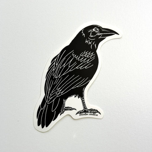 Raven Sticker | Black Bird | Decals | Gifts