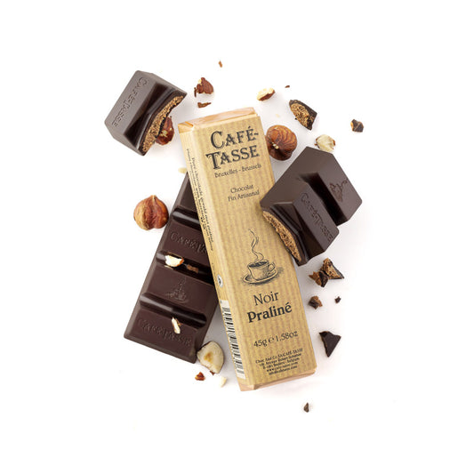 Dark Chocolate Bar with Hazelnut Praline