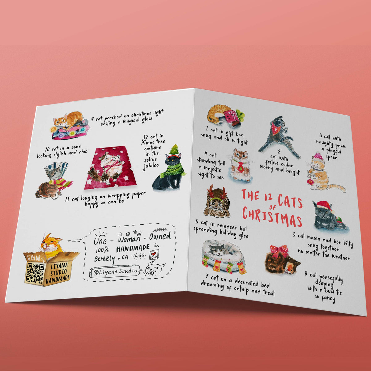 12 Cats of Christmas - Funny Christmas Card