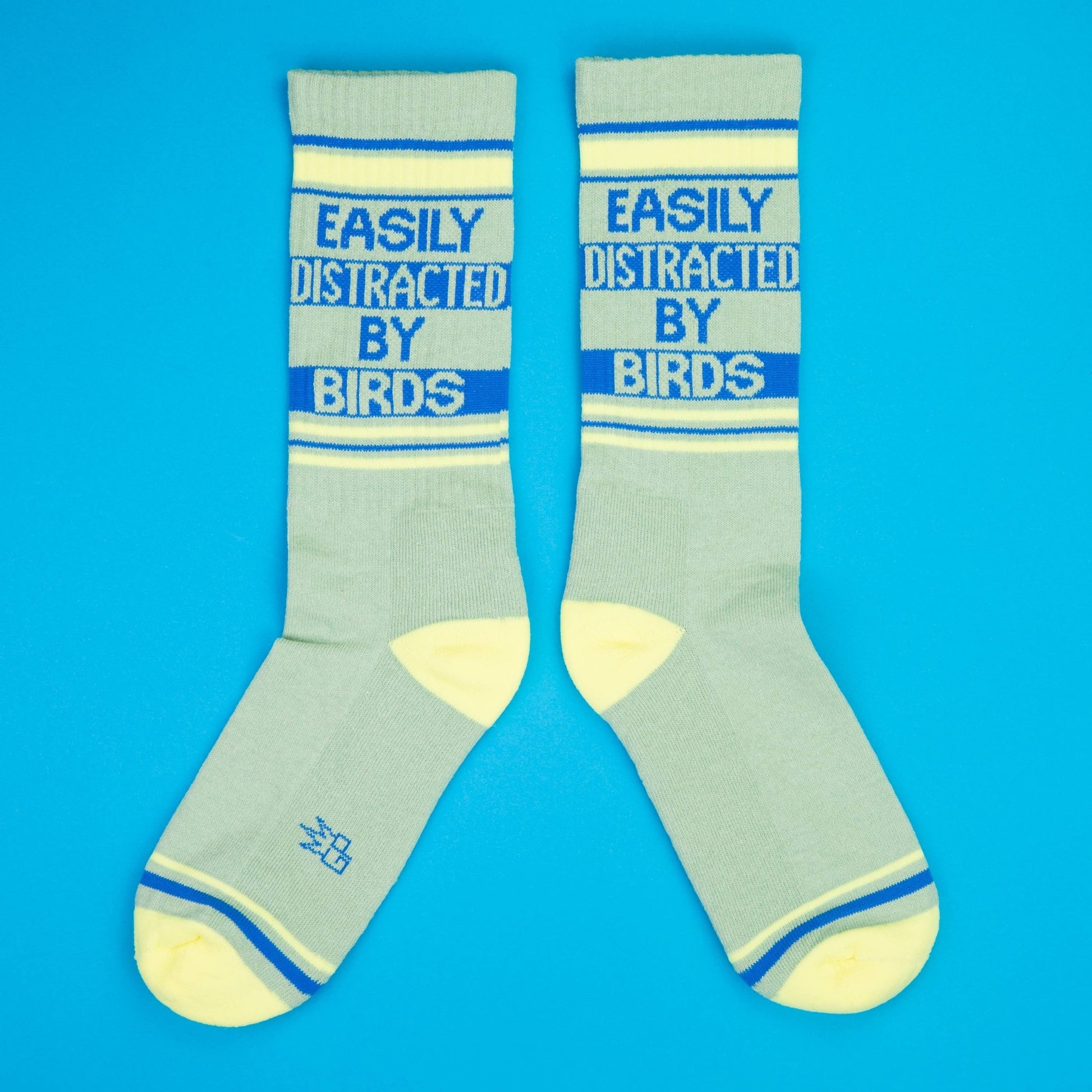 Easily Distracted By Birds Gym Crew Socks - The Regal Find