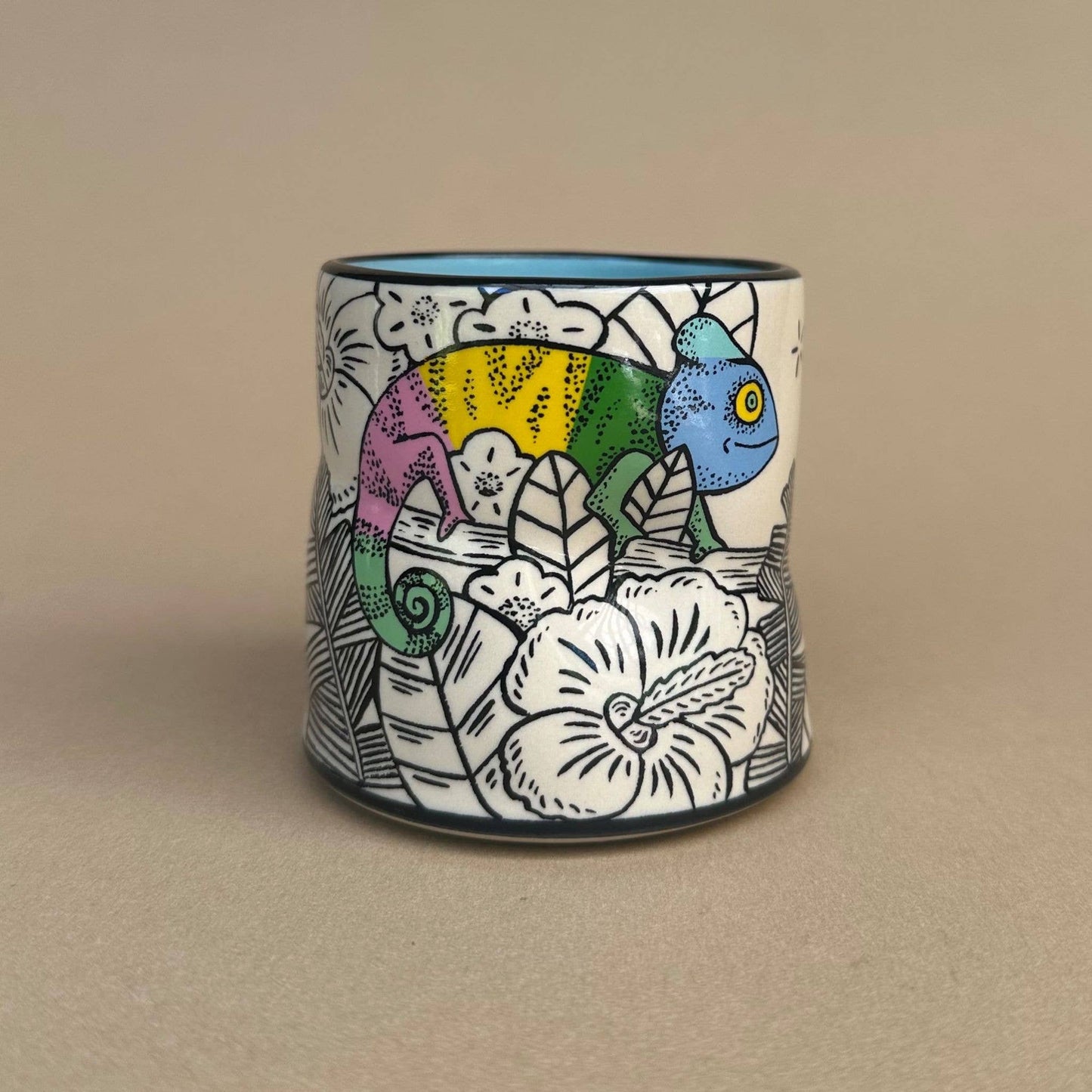 Lucky Chameleon Cup - Medium Ceramic Mug