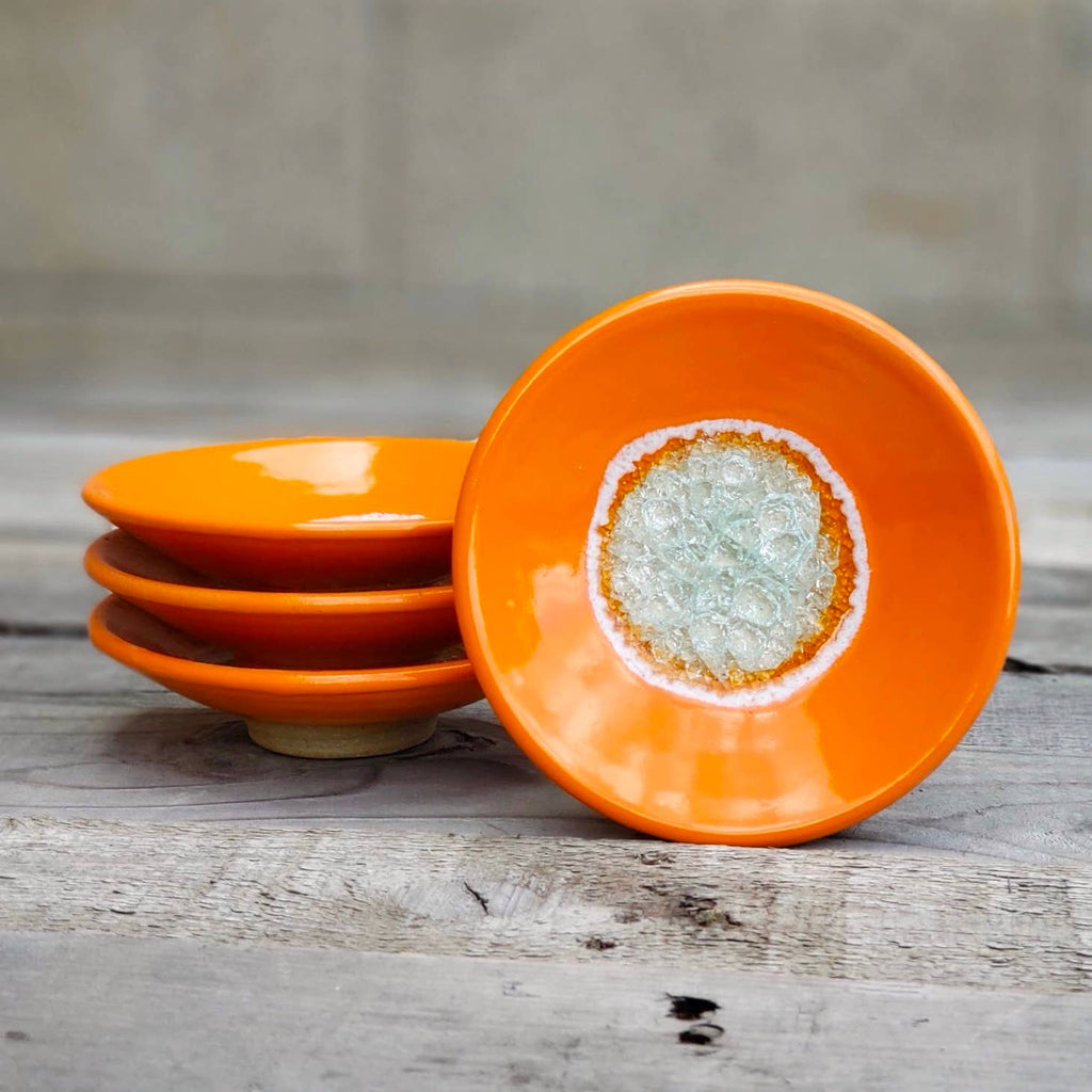 Handmade Ring Dish - Wasabi Dipping Dish - Coral - The Regal Find