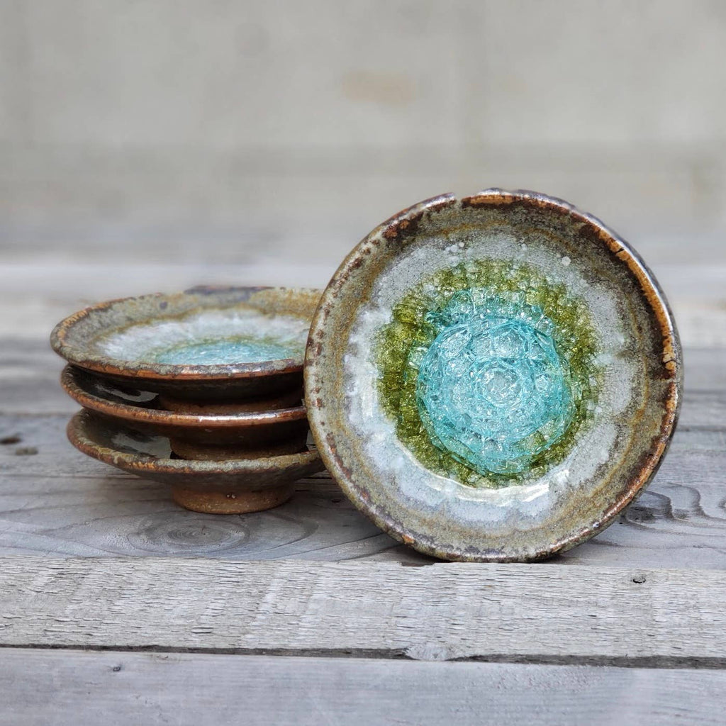 Handmade Ring Dish - Wasabi Dipping Dish - Coral - The Regal Find