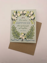 Happiness Together Wedding Card: Card with Envelope and Cello Jacket - The Regal Find