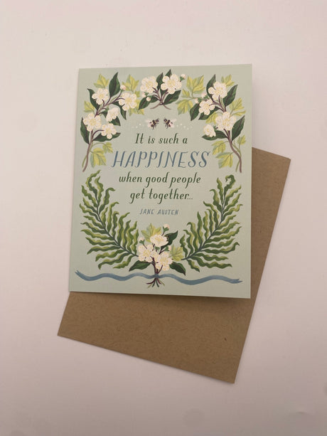 Happiness Together Wedding Card: Card with Envelope and Cello Jacket - The Regal Find