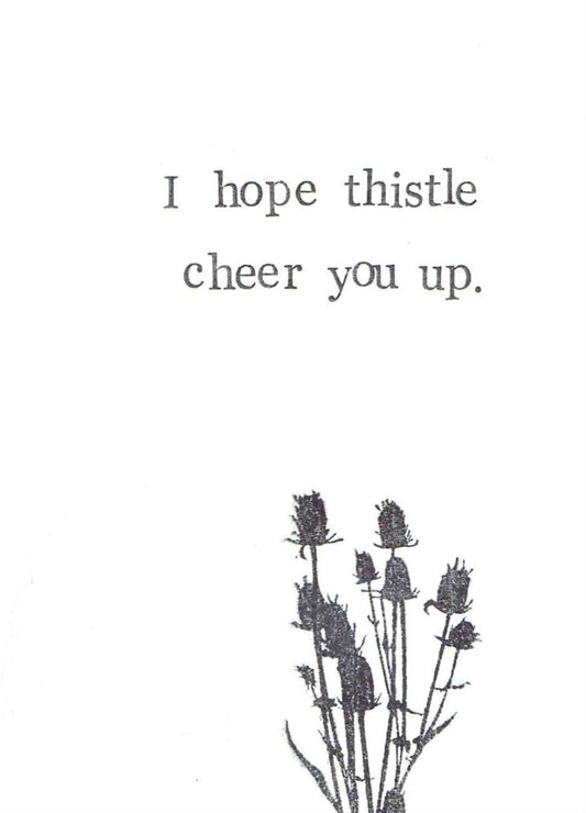 I Hope Thistle Cheer You Up Funny Get Well Soon Card - The Regal Find