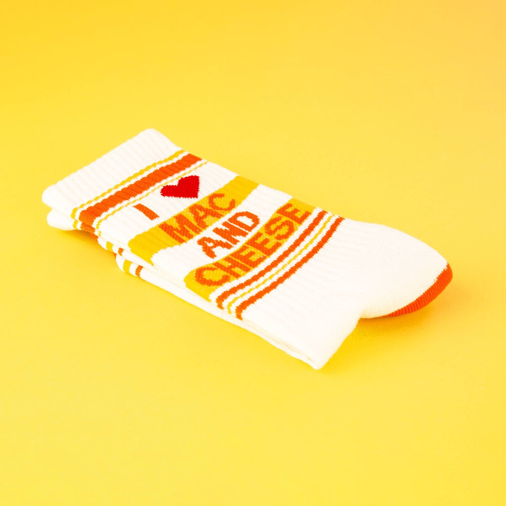 I ❤️ Mac N Cheese Gym Crew Socks - The Regal Find