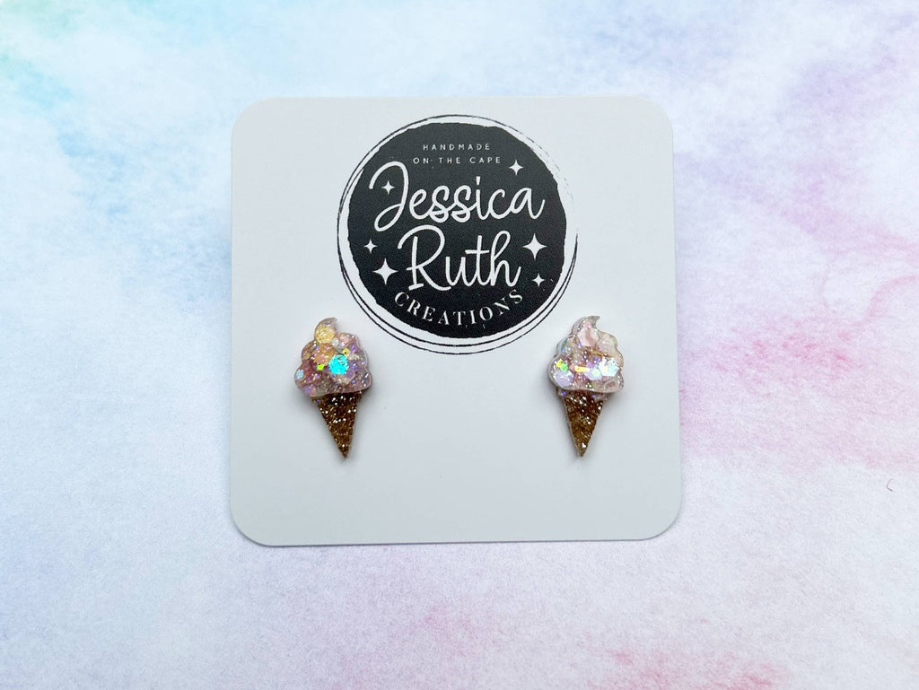 Ice Cream Cone Stud Earrings - The Regal Find