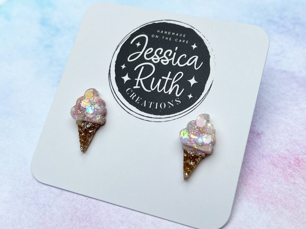 Ice Cream Cone Stud Earrings - The Regal Find