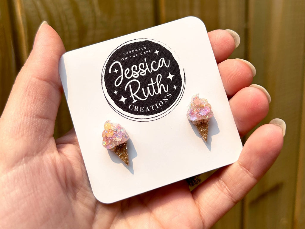 Ice Cream Cone Stud Earrings - The Regal Find