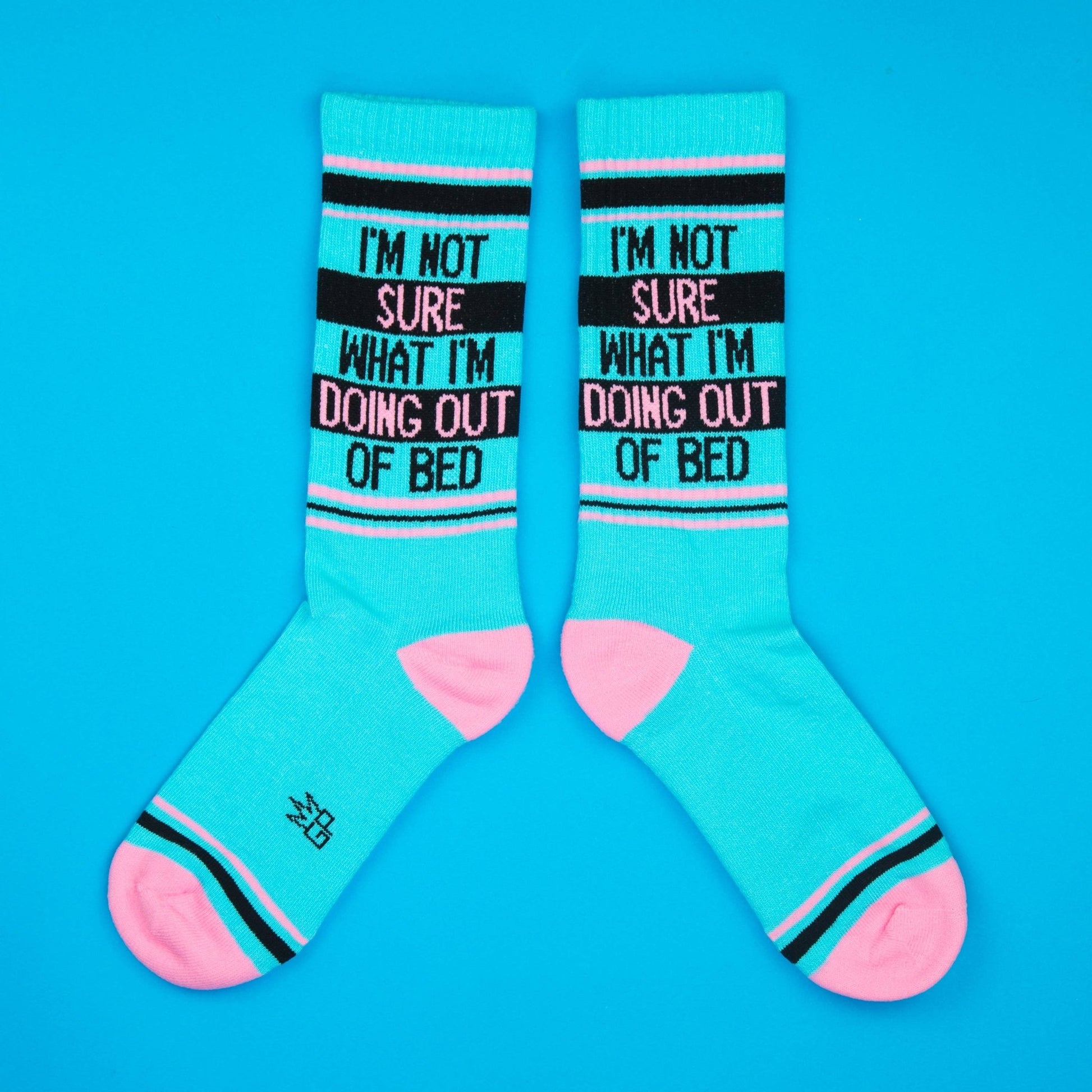 I'm Not Sure What I'm Doing Out Of Bed Gym Crew Socks - The Regal Find