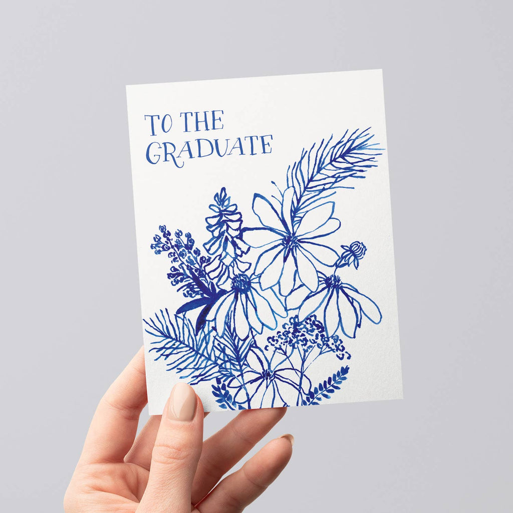 Indigo Wildflowers Graduate Greeting Card - The Regal Find