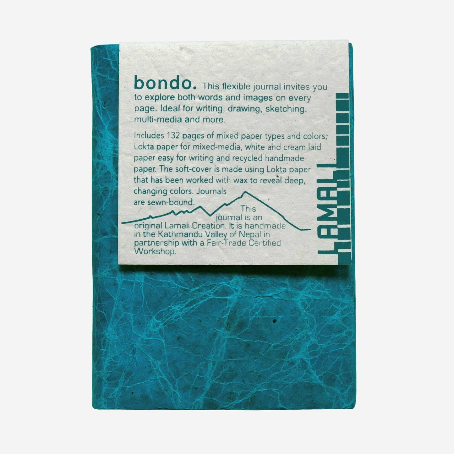LAMALI Bondo Soft - Cover Handmade Journals: Blue - The Regal Find
