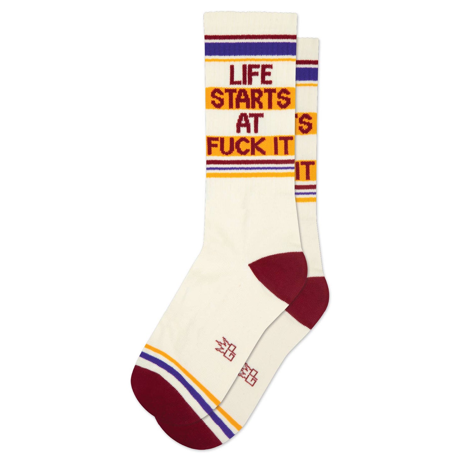 Life Starts At Fuck It Gym Crew Socks - The Regal Find