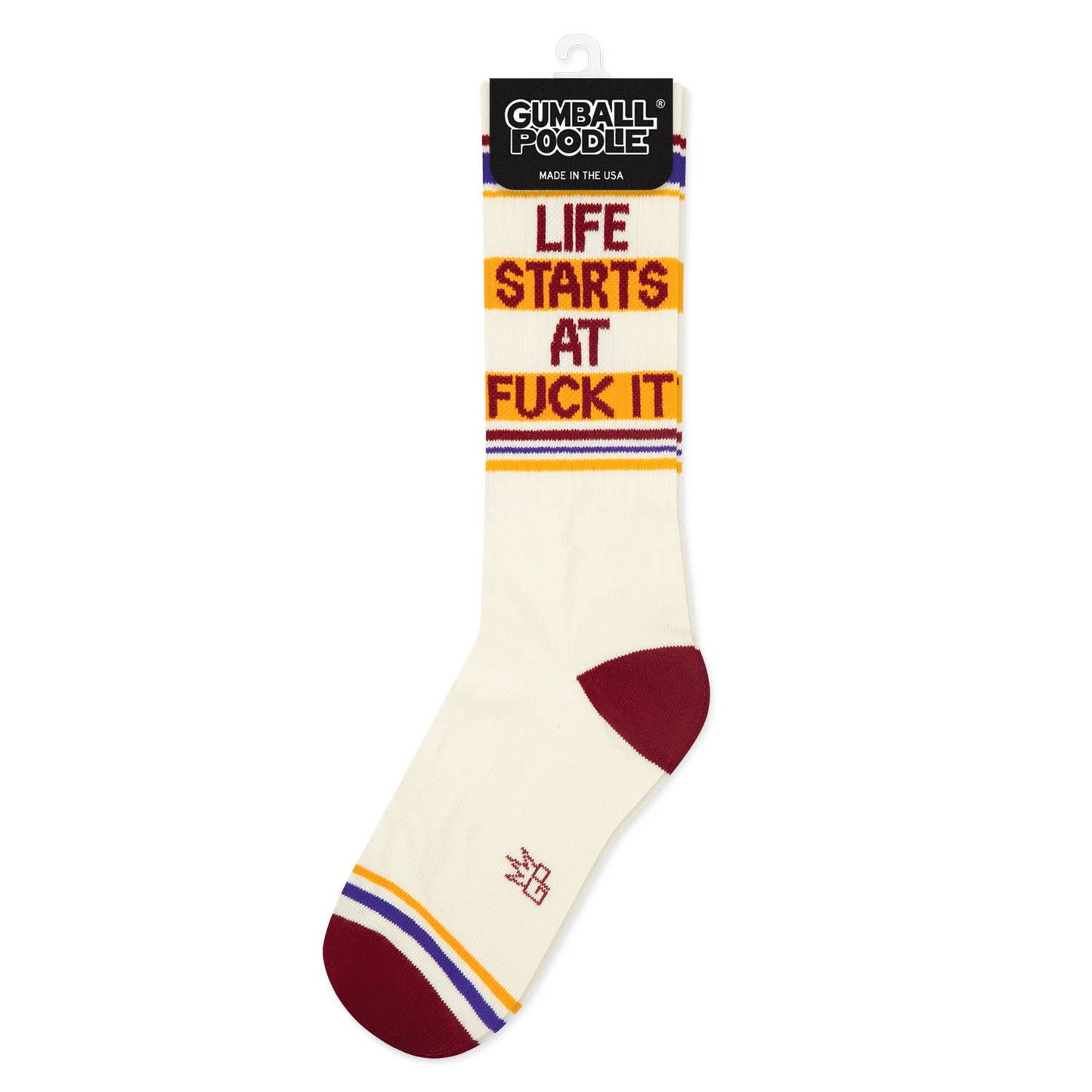 Life Starts At Fuck It Gym Crew Socks - The Regal Find