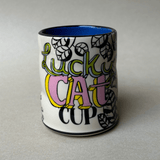 Lucky Cat & Houseplant Cup - Large - The Regal Find