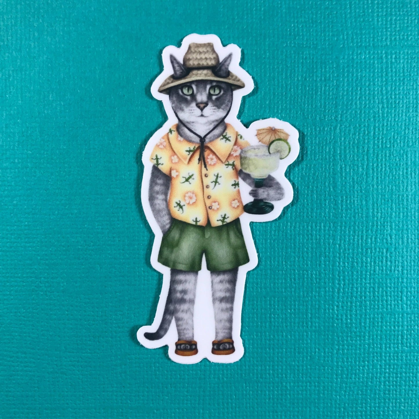 Margarita cat sticker - The Regal Find