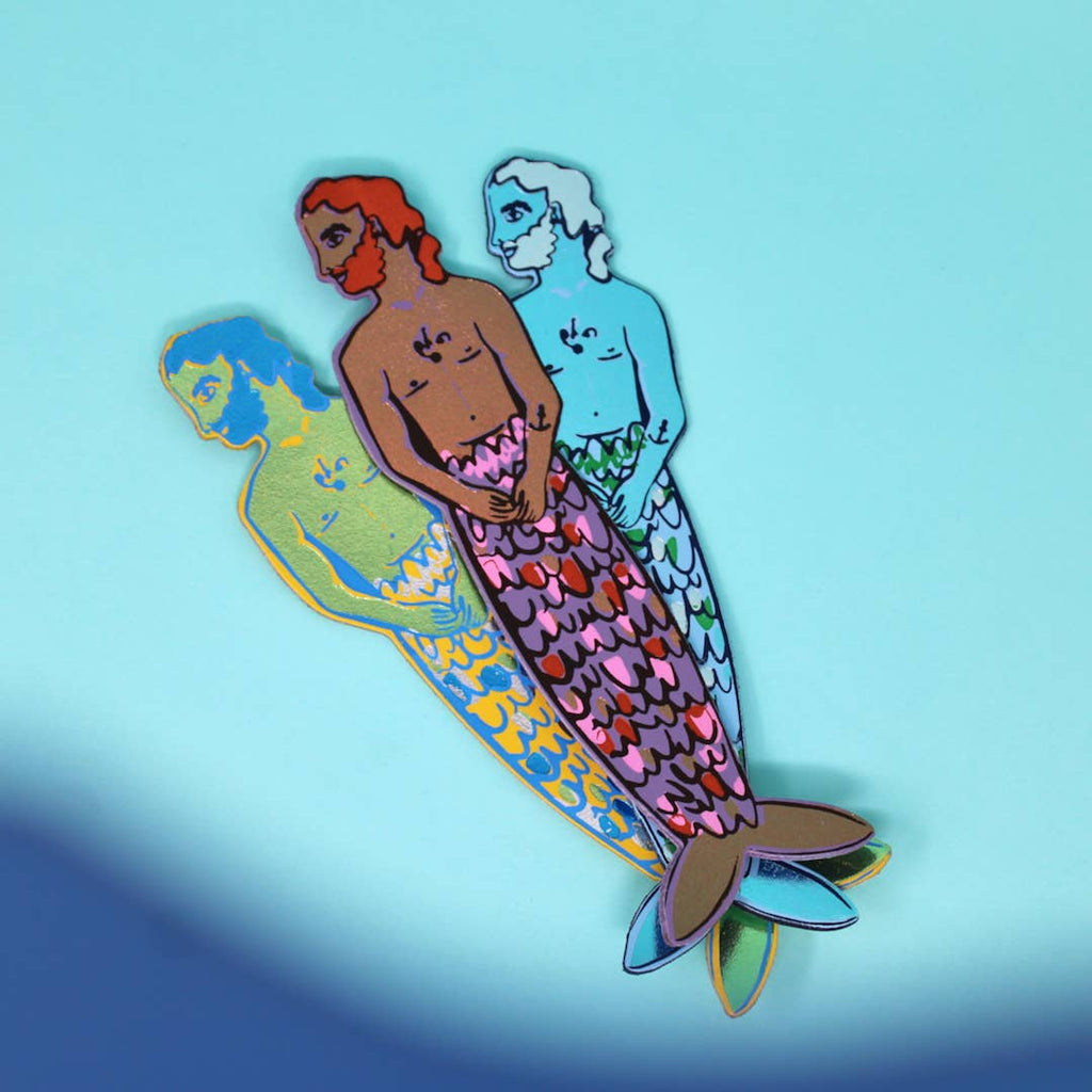 Mer-Man Bookmark: Pale Blue - The Regal Find