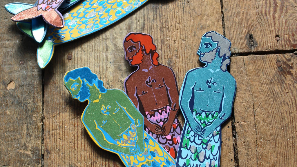 Mer-Man Bookmark: Pale Blue - The Regal Find