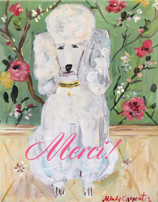 Merci Poodle Greeting Card - The Regal Find
