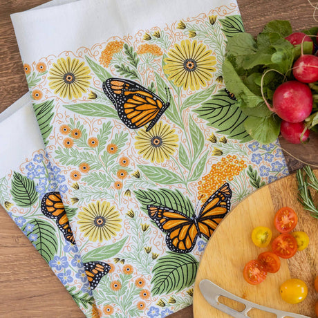 Monarch Garden Tea Towel - The Regal Find