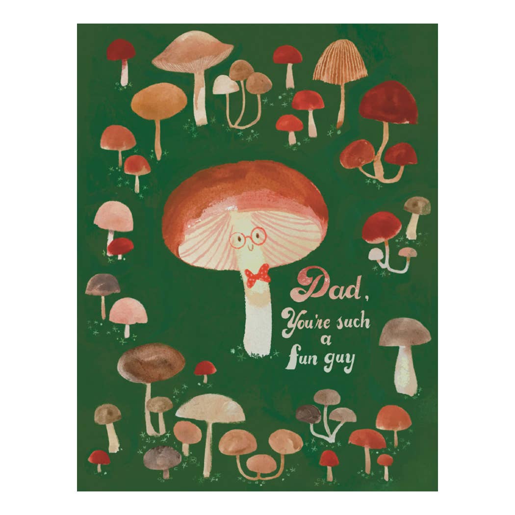 Mushroom Dad Father's Day Card: Card with Envelope - The Regal Find