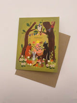 NO SRP - Skunk & Friends Birthday Card: Card with Envelope and Cello Jacket - The Regal Find