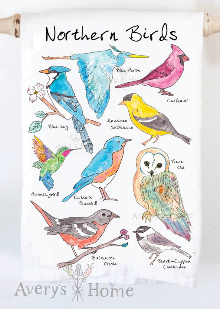 Northern Bird Watching Kitchen Dish Towel - The Regal Find