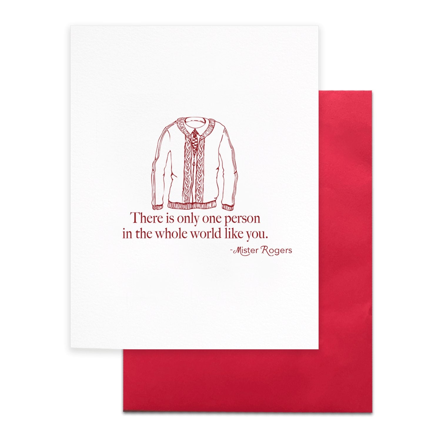 Only One Person: 5.5" x 4.25" with A2 red envelope - The Regal Find