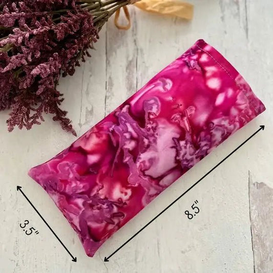 Organic Lavender Eye Pillow: hot/cold, yoga, meditation: Assorted colors / Unscented FLAXSEED ONLY - The Regal Find