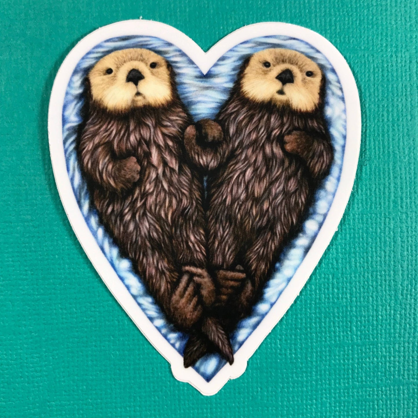 Otter heart sticker - The Regal Find