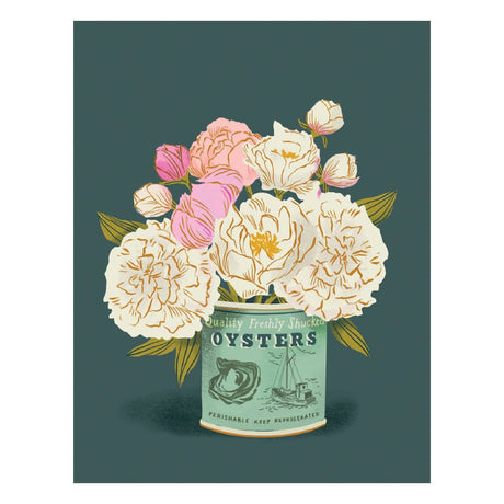 Oyster Tin Blank Card: Card with Envelope and Cello Jacket - The Regal Find