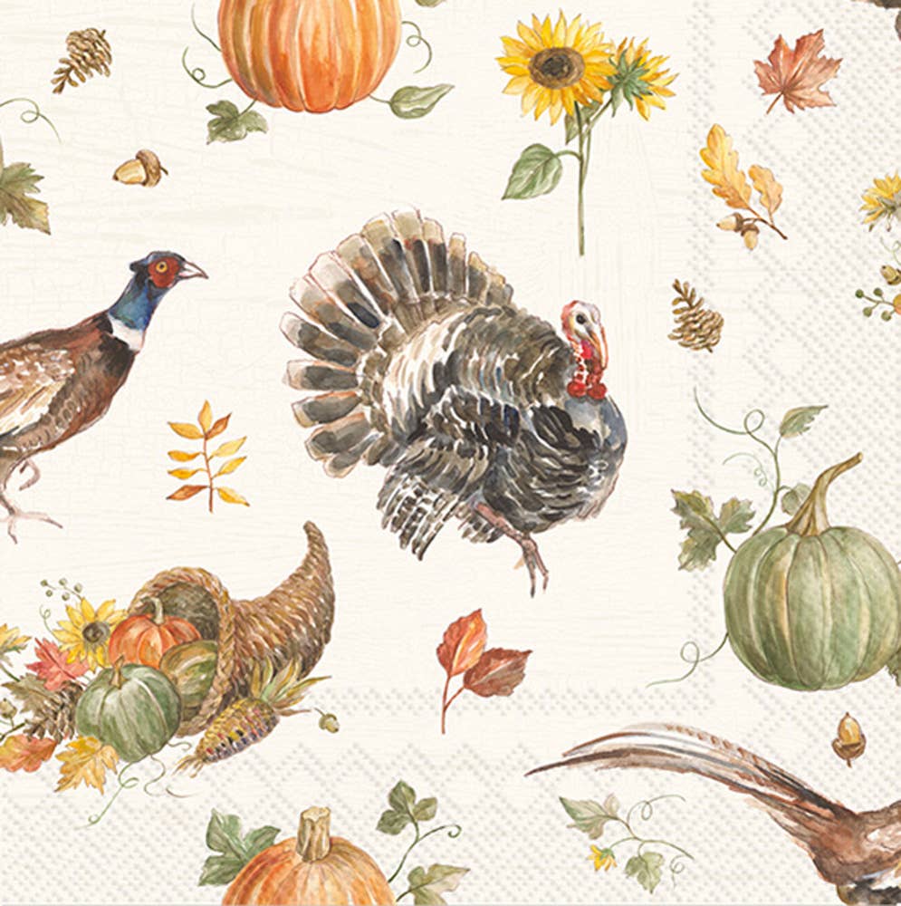 Paper Cocktail Napkin 20 Ct Happy Harvest Fall Autumn - The Regal Find