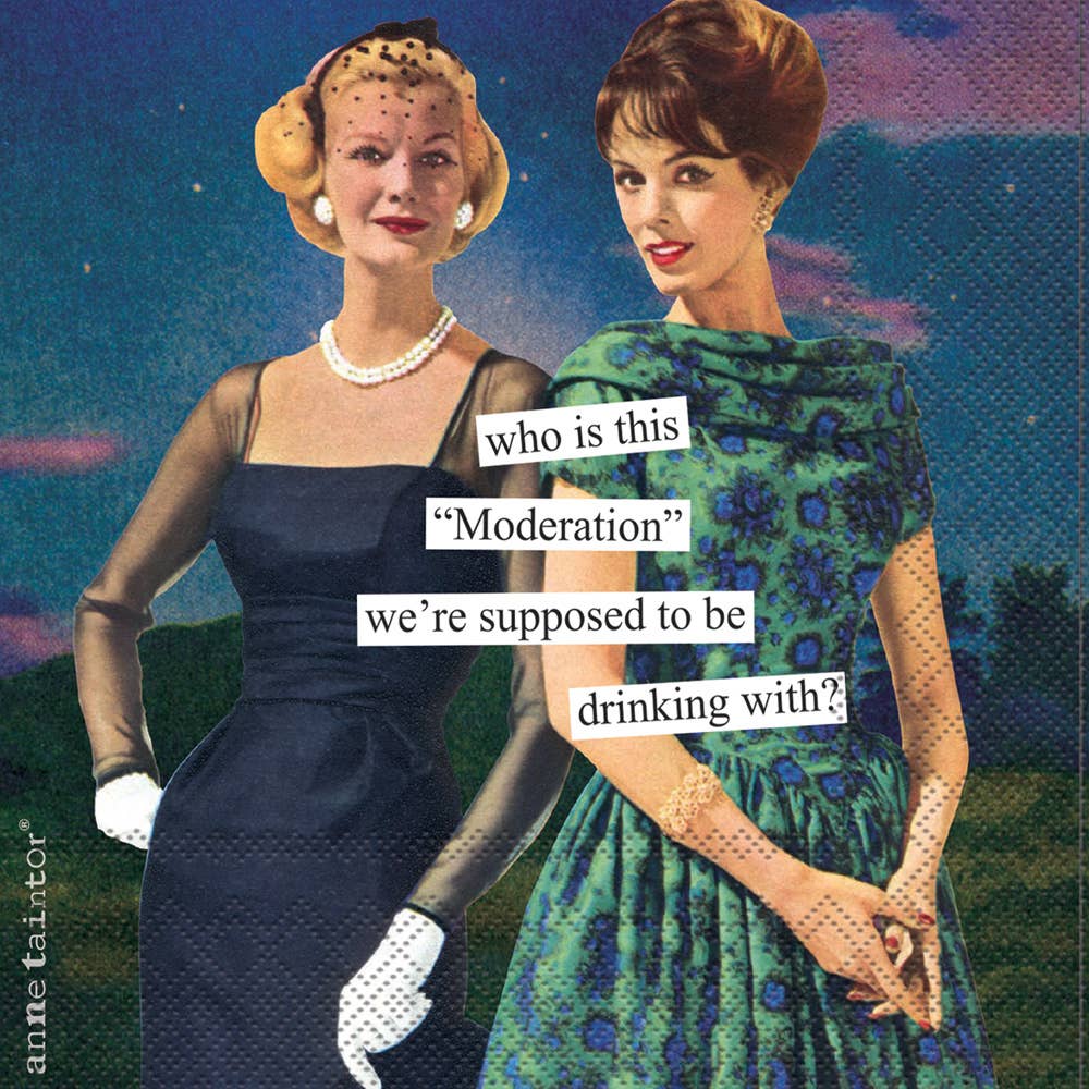 Paper Cocktail Napkins Pack of 20 Anne Taintor Moderation - The Regal Find