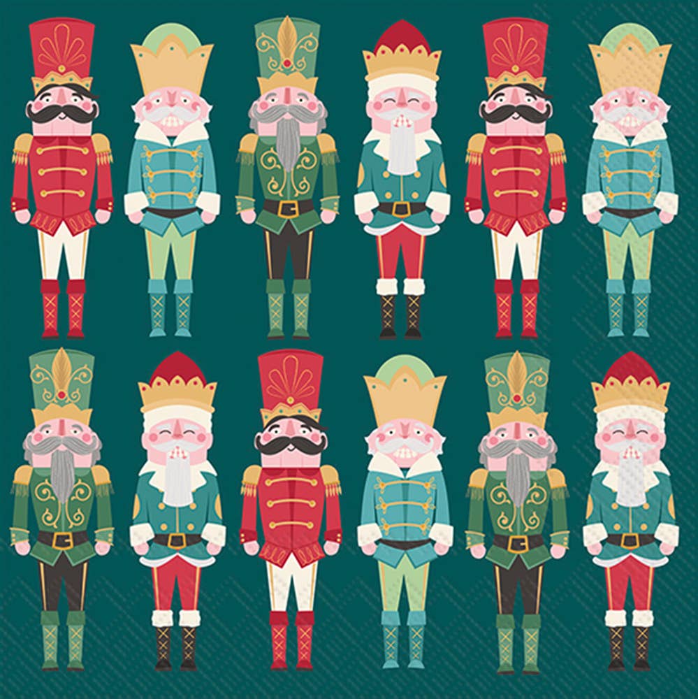 Paper Cocktail Napkins Pk/20 Only Nutcrackers Christmas - The Regal Find