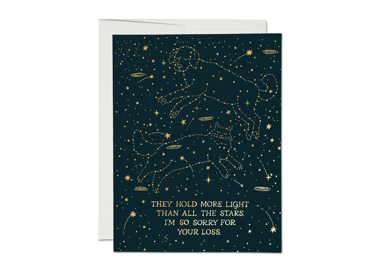 Pet Constellation sympathy greeting card - The Regal Find