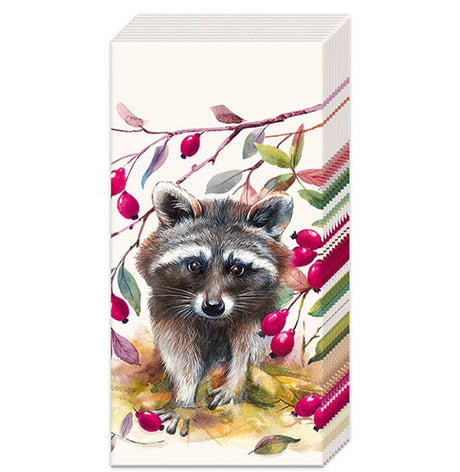 Pocket Tissues Pack of 10 Bandit Cream Christmas - The Regal Find