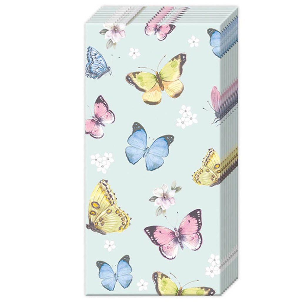 Pocket Tissues Romantic Butterflies Light Blue - The Regal Find